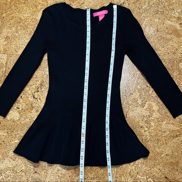 Catherine Malandrino Ribbed Knit Peplum Sweater Sz S - Picture 7 of 11